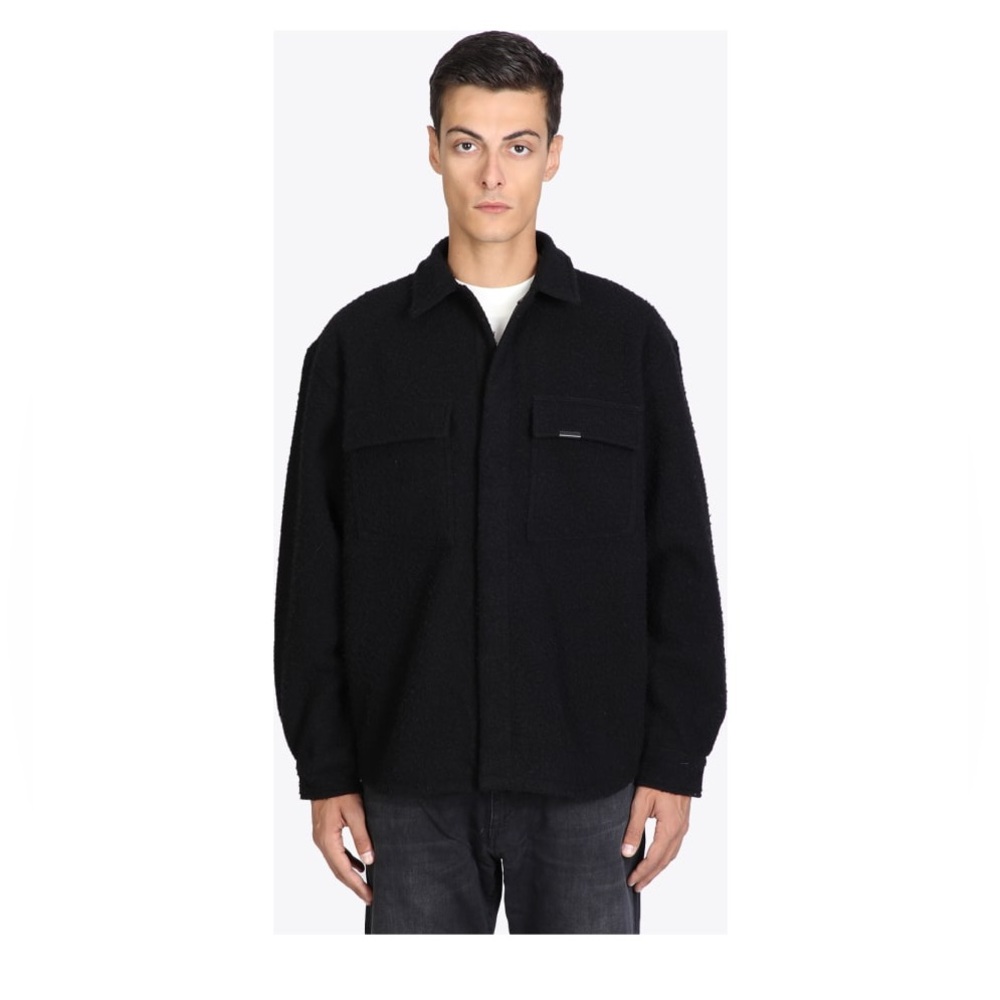 REPRESENT
Overshirt Textured black wool overshirt